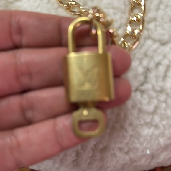 Louis Vuitton preloved lock and key on unbranded bracelet or anklet. - Picture 3 of 4